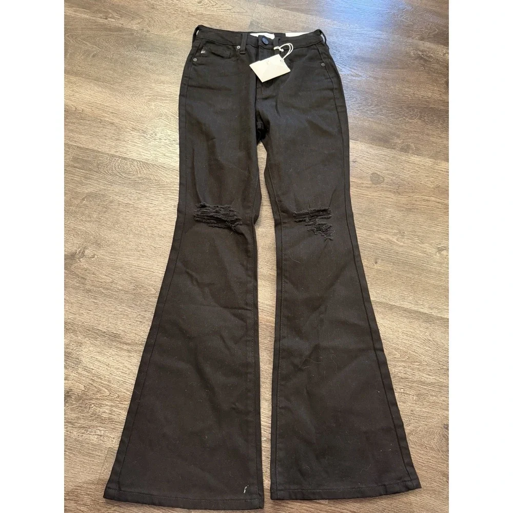 Kancan Flared Black Jeans Stretch Sz 3/25 NWT